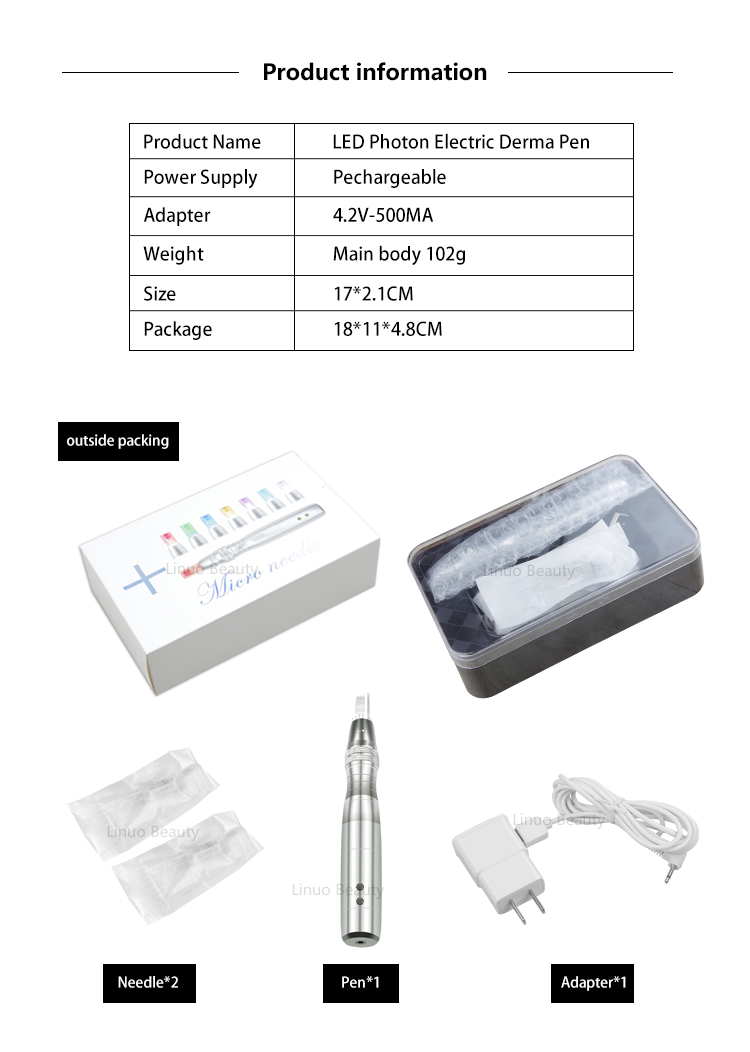 LED Photon Electric Derma Pen