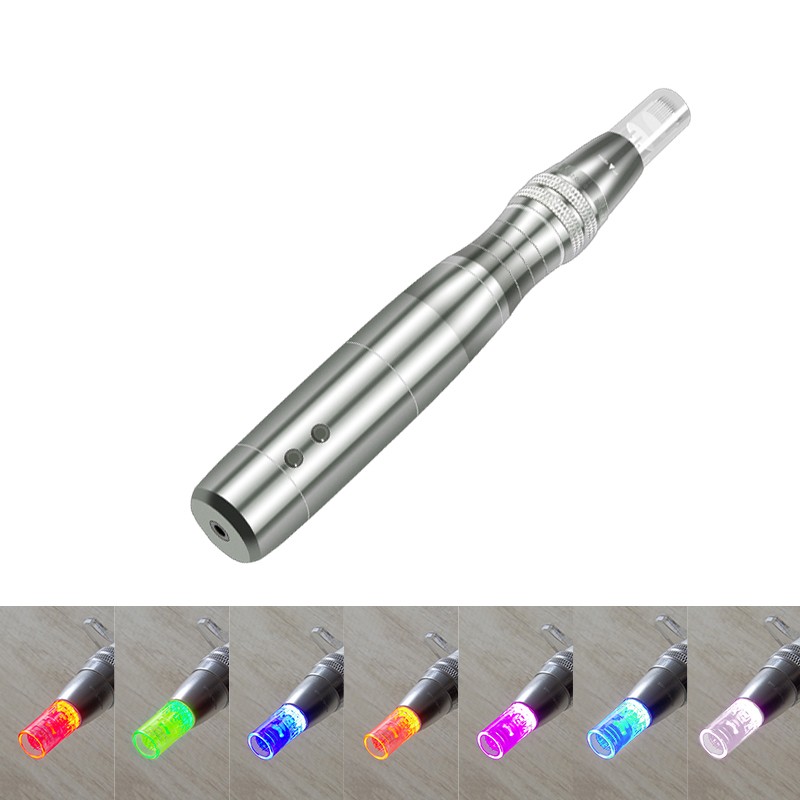 7 colors rechargeable dermapen with led light 