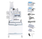 The latest 7-in-1 shock wave therapy freezing technology lipid vacuum cavitation radio frequency machine body slimming fat reduction machine