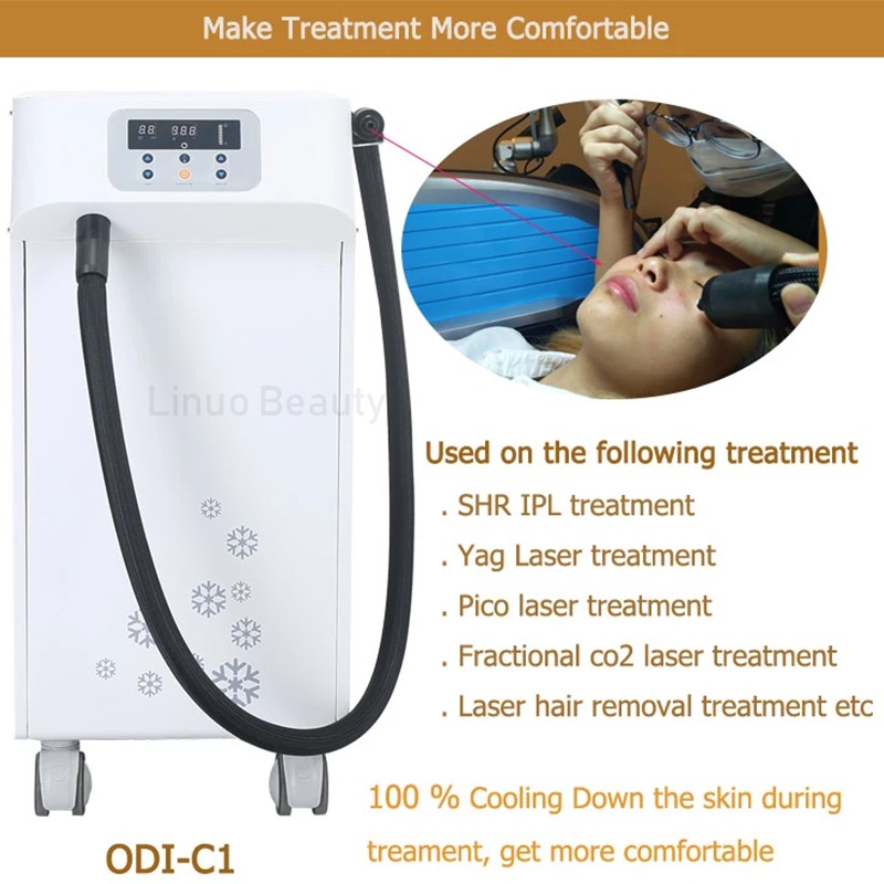 Newest cryo zimmer therapy skin cooling machine for laser IPL machine tattoo removal treatment 