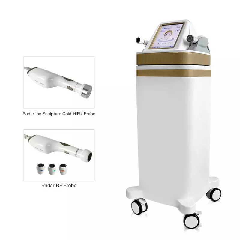 Radar ice sculpture focusing on facial sculpture anti aging RF + high energy ultrasound/Ultrasonic wrinkle beauty machine