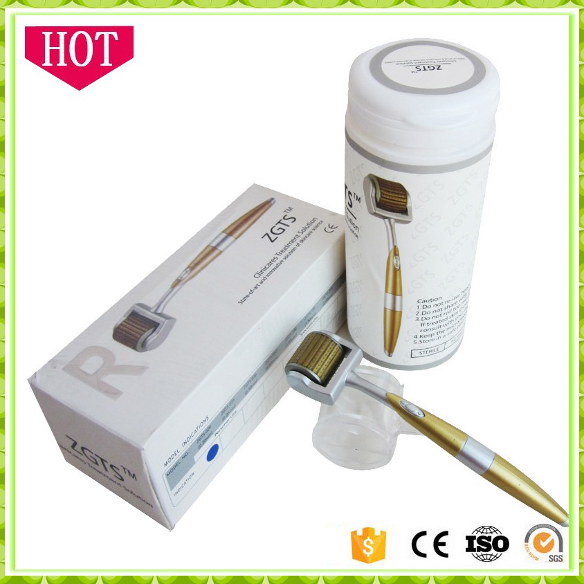 Professional  micro needles derma roller dns titanium gold dermaroller face massage roller or home use facial skin care