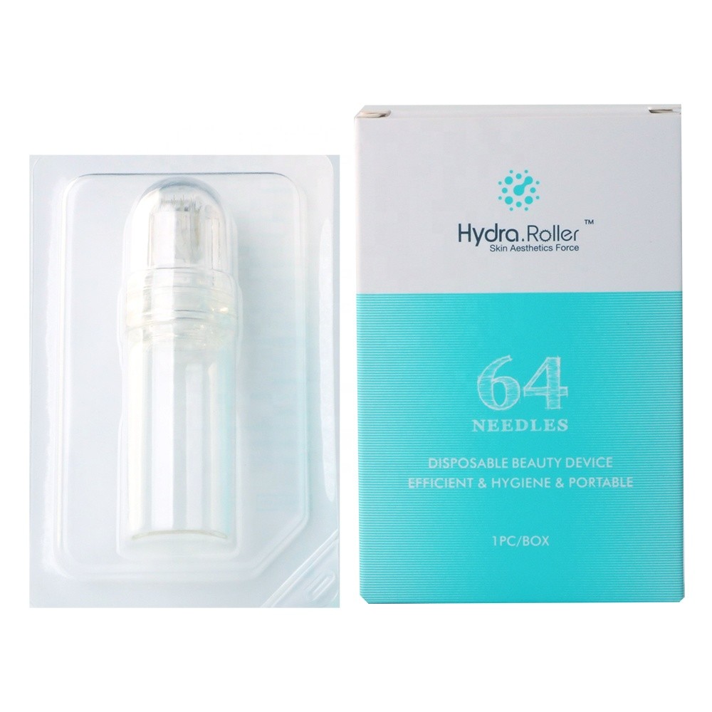 64 Gold Tips Hydra Microneedle Titanium Derma Roller for Hyaluronic Acid CE Approved