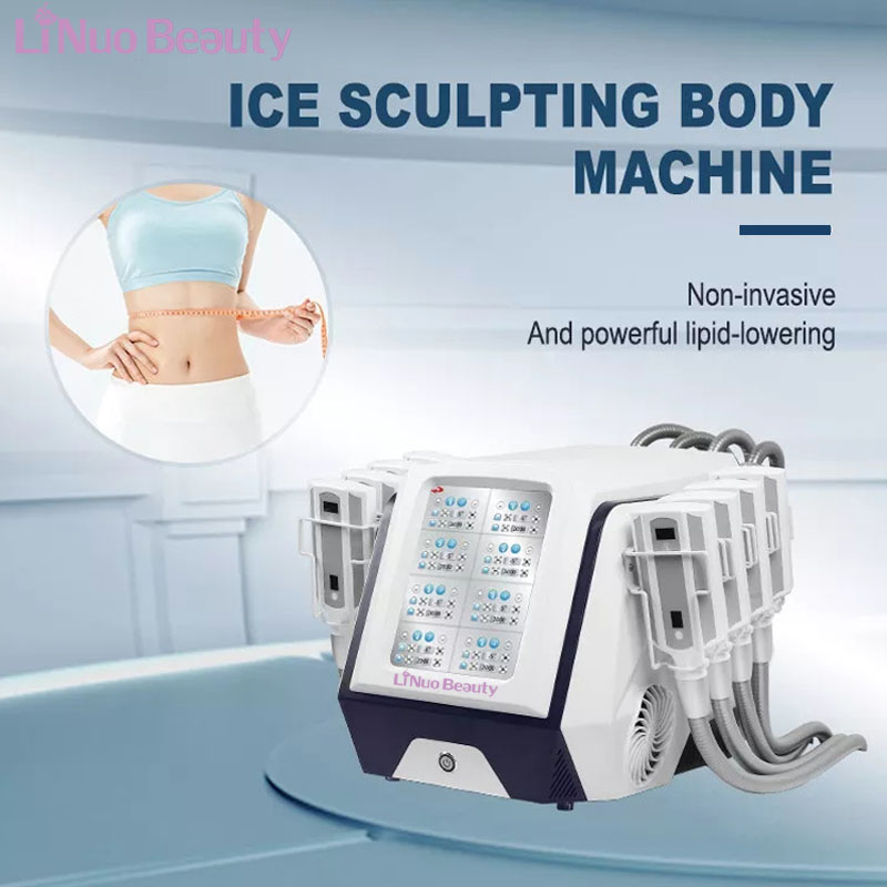 Potable  cryolipolysis fat freezing cellulite reduction weight loss 8 freeze paddless body slimming machine
