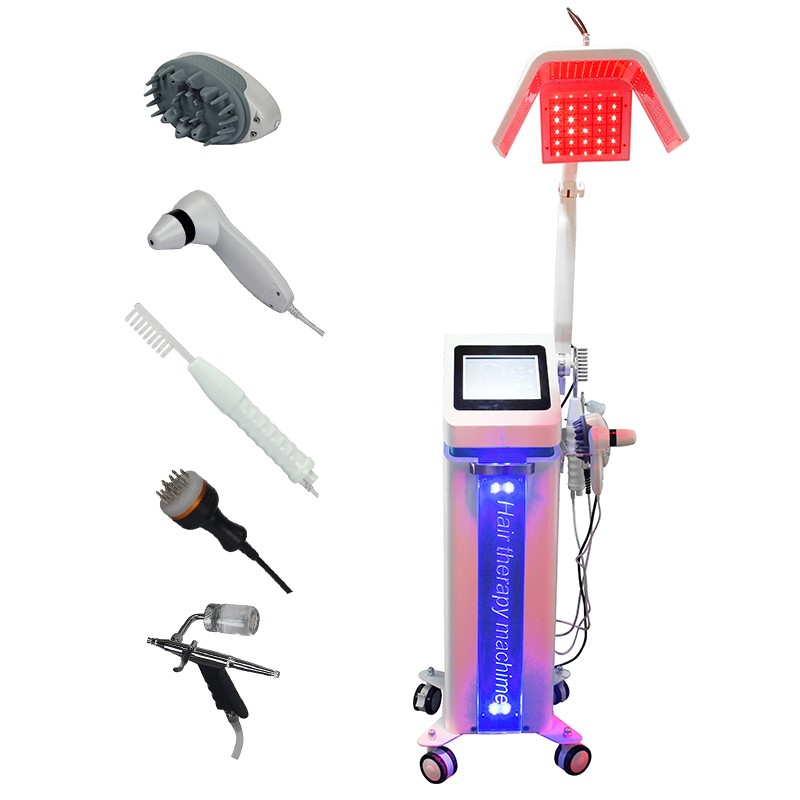 Low Level Laser Therapy LLLT Diode 650nm Hair Loss Treat Regrowth With Hair Analyzer Faster Growing Laser Hair Growth Machine