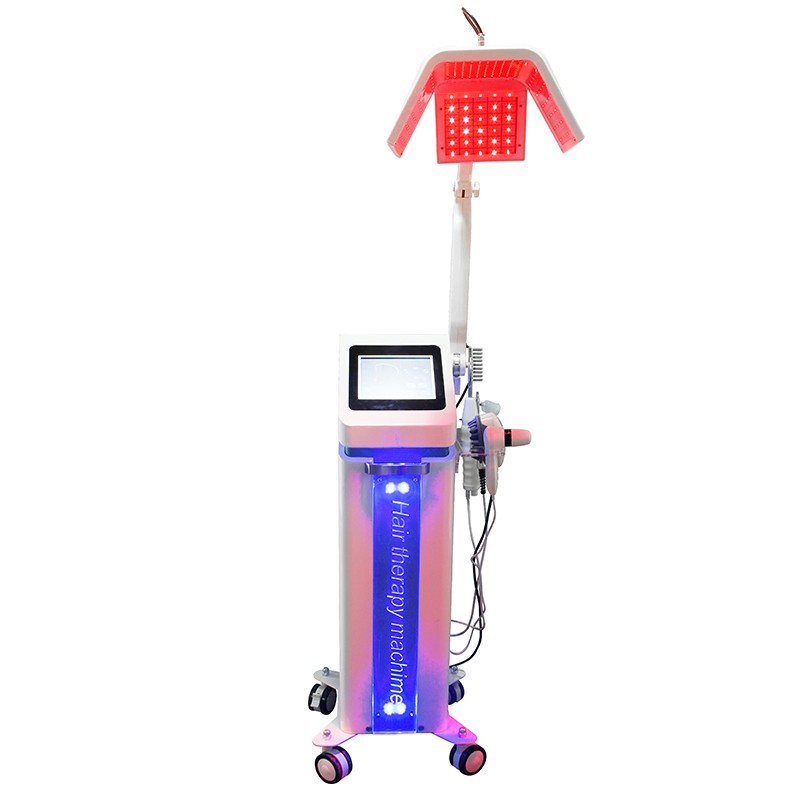 Low Level Laser Therapy LLLT Diode 650nm Hair Loss Treat Regrowth With Hair Analyzer Faster Growing Laser Hair Growth Machine